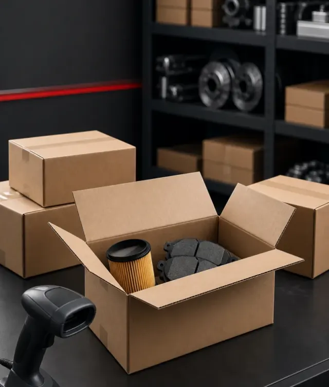 Yedek parça hazırlık ve paketleme masası